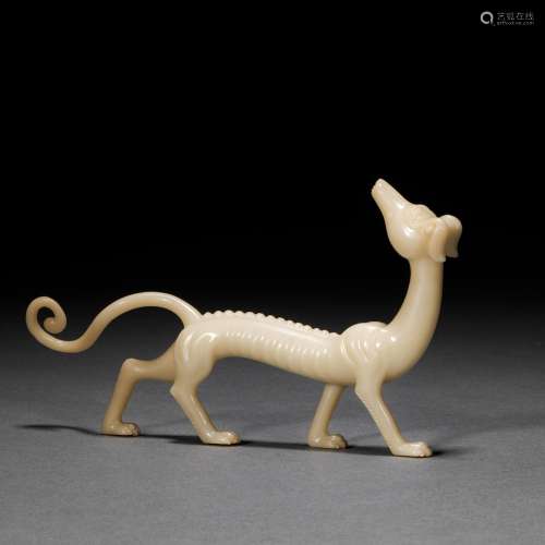 Ming Dynasty,Hetian Jade Dog