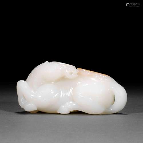 Qing Dynasty,Hetian Jade Horse