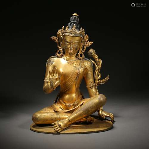 Qing Dynasty,Gilt Tara Statue