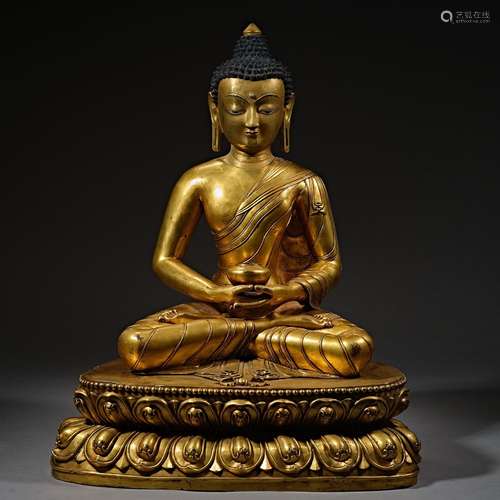 Qing Dynasty,Gilt Medicine Buddha