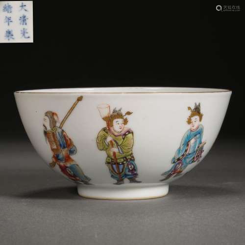 Qing Dynasty,Famille Rose Character Lagre Bowl