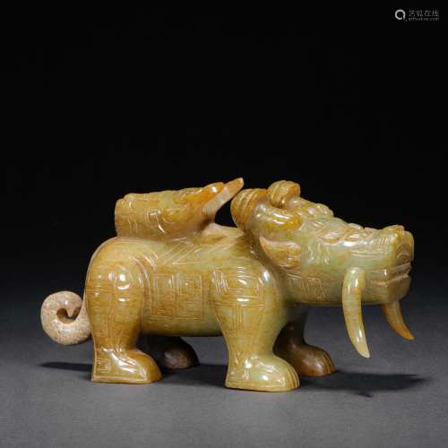Ming  Dynasty,Hetian Jade Cattle