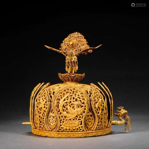 Ming Dynasty,Golden Phoenix Coronet