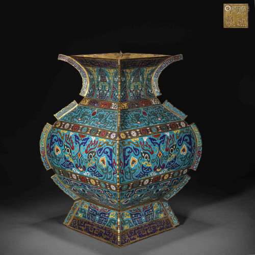 Qing Dynasty,Cloisonne Beast Pattern Vessel