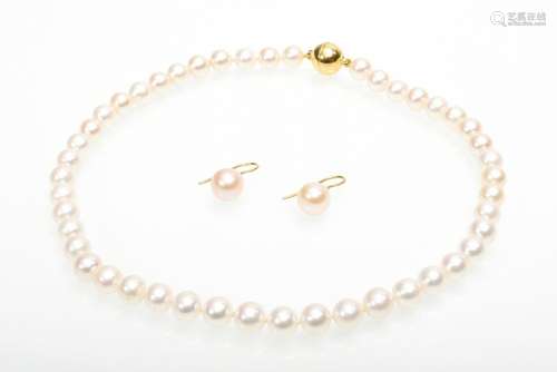 3 Teile Zuchtperlen Set: Choker Kette an Silber vergoldetem ...