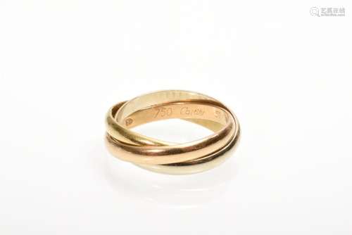 Cartier Tricolorgold 750 "Trinity" Ring, signiert,...