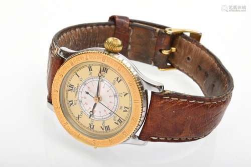 Longines Charles Lindbergh Hour Angle, Edelstahl/Gelbgold 75...