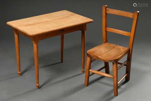 2 Teile Kinder Stuhl (H. 30/60cm) und Tisch (49x60x39cm) in ...