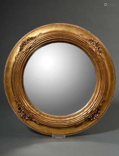 Konvexspiegel in vergoldeter Ornamentleiste, Ende 19.Jh., Ø ...