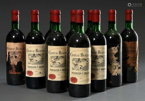10 Flaschen 1979 Bordeaux Rotwein "Chateau Beaulieu&quo...