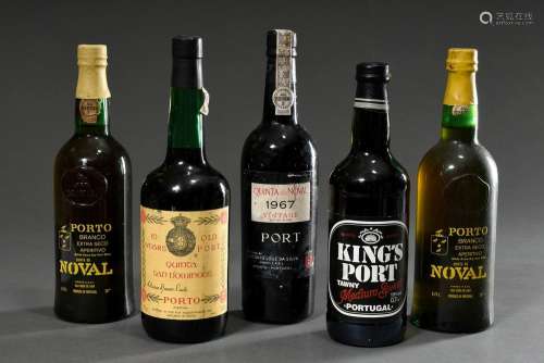 5 Flaschen Portwein: 2x "Porto Quinta do Noval", w...