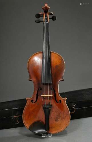 Deutsche Geige, Anfang 20. Jhd., zweiteiliger Rücken, L. 59c...