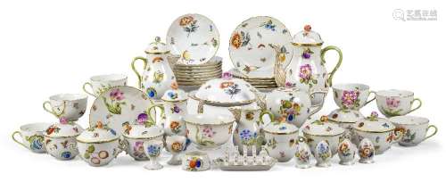 A Herend 'Fruits Necker' FRN part tea and coffee service, 20...