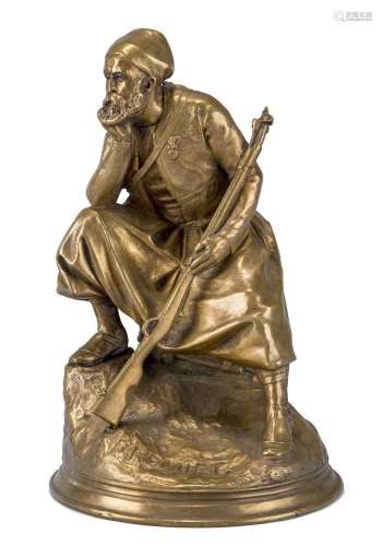 After Emmanuel Fremiet, French, 1824-1910, a polished bronze...