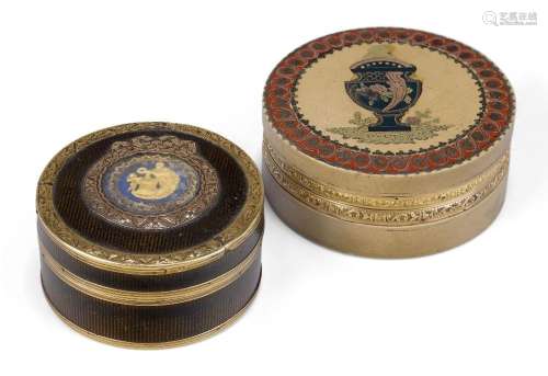 A George III lacquer and pique work snuff box, c.1780, the c...