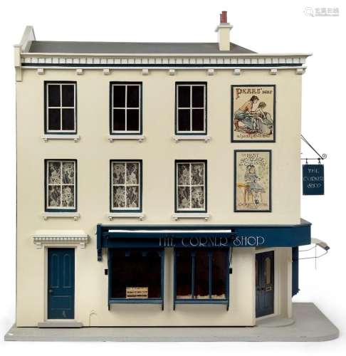 A 'Corner Shop' doll's house, by Trevor and Sue Cook of Brig...
