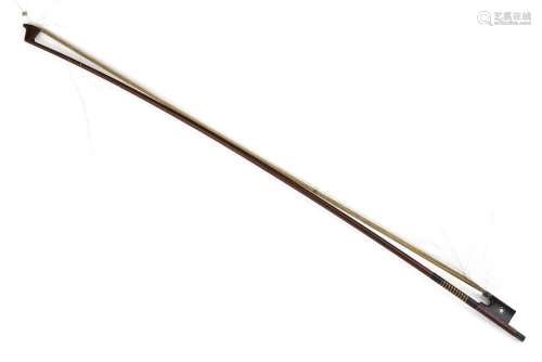 A white-metal mounted violin bow, by W.E. Hills & Son, t...