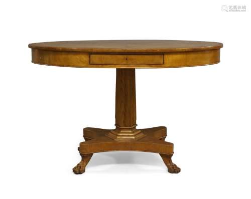 A Swedish oval ash centre table, late 19th/early 20th centur...
