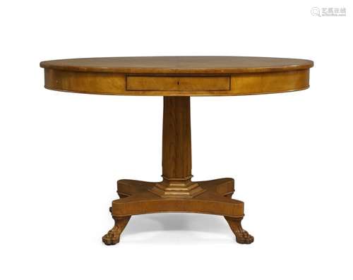 A Swedish oval ash centre table, late 19th/early 20th centur...