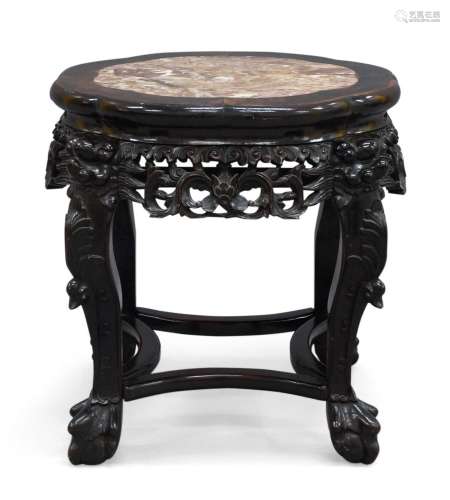 A Chinese lacquered hardwood jardiniere stand, early 20th ce...