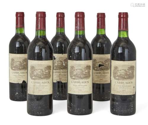 1986 'Carruades de Lafite', second wine of Chateau Lafite-Ro...