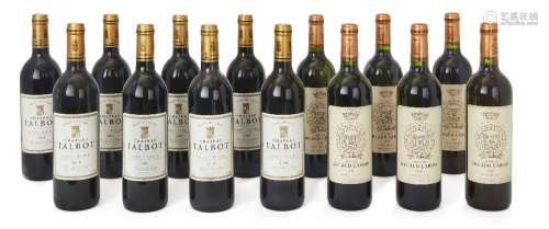 2001 Chateau Talbot, Saint-Julien, France, six bottles, toge...