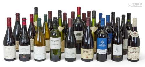 A mixed selection of French wines from various regions, to i...