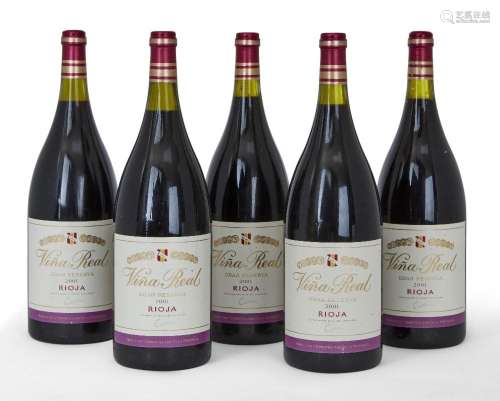 2001 CVNE Vina Real, Rioja Alavesa, Spain, five magnum bottl...