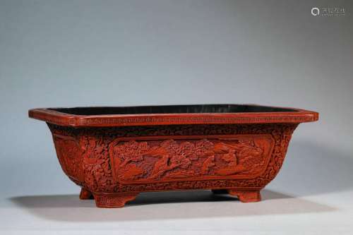 Large lacquer window character story basin