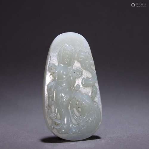 Jade seed material Guanyin listed