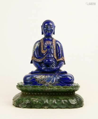 Lapis Lazuli Infinite Life Buddha Jasper Base