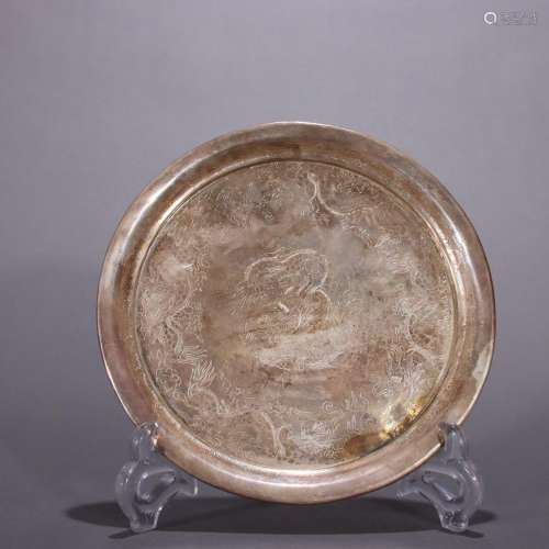 Sterling Silver Dragon Plate
