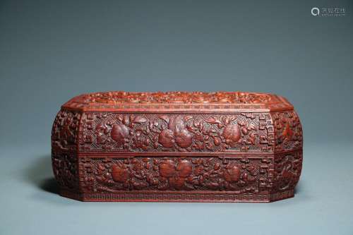 Rosewood full carved Chilong birthday peach eight-treasure p...