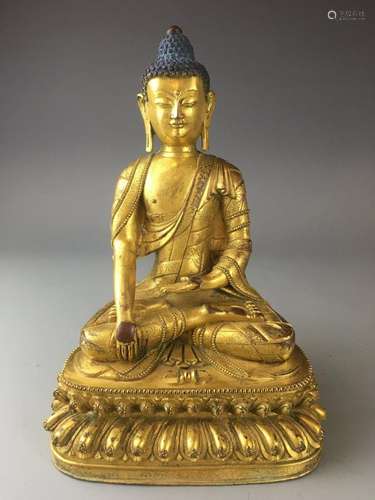 Gilt Bronze Sakyamuni