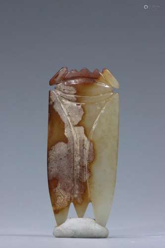 Han eight knives golden cicada jade pendant