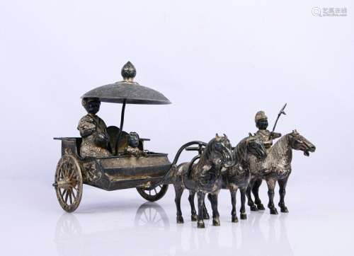 Sterling silver horse drawn carriage