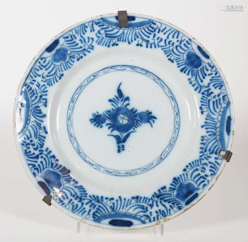 TELLER, Delft, um 1800, Fayence,