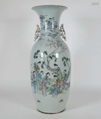 BODENVASE, China, um 1900, Porzellan,