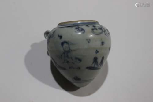 Chinese Blue and White Porcelain Bird Feeder