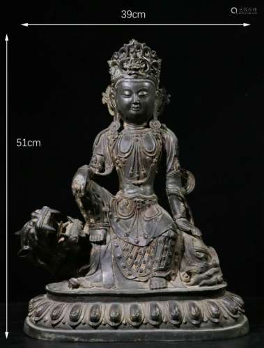 Chinese Bronze Guanyin Statue