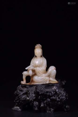 Chinese Soapstone Carved Guanyin