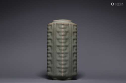 Chinese Celadon Porcelain Cong Vase