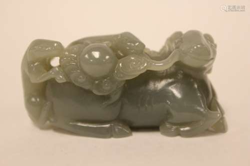 Chinese Jade Carved Goat