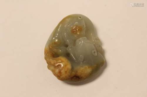 Chinese Russet Jade Toggle