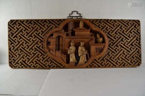 Antique  Chinese Wood Carved  Panels