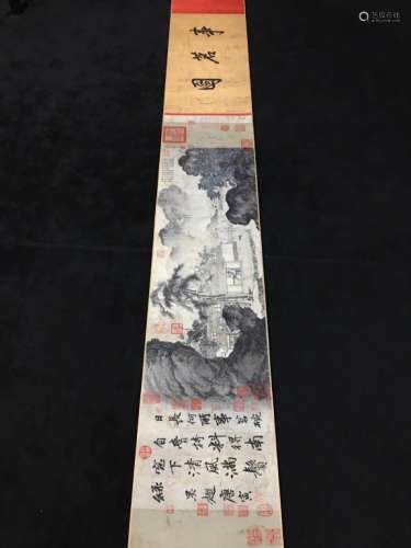Chinese Ink Color Long Scroll