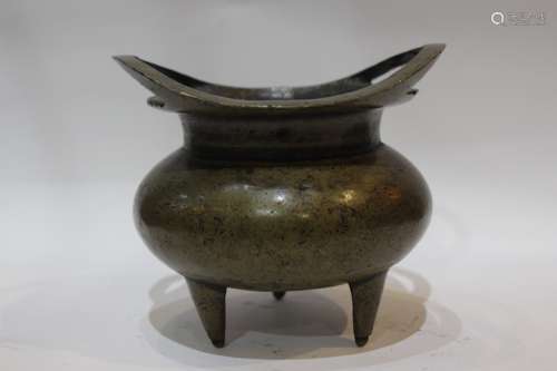 Chinese Bronze Tripod Censer