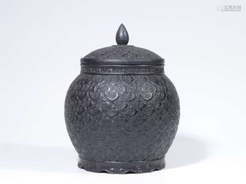 Chinese Wood Carved Tea Caddy