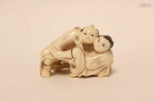 Japanese Erotic Subject Figurine