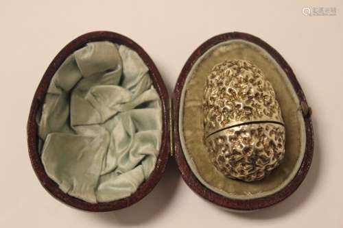 European Silver and Glass Egg